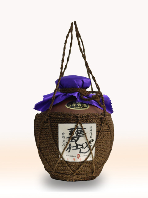 送料無料】5合縄巻き壷入り泡盛 『甕仕込五年古酒』43度 