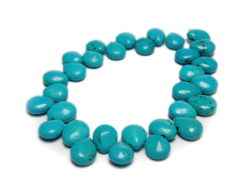 ターコイズ　ドロップ　11x9x5mm　1/2連（30玉）