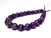 ケープアメジスト　128面ラウンドカット 8mm　1/2連（25玉）