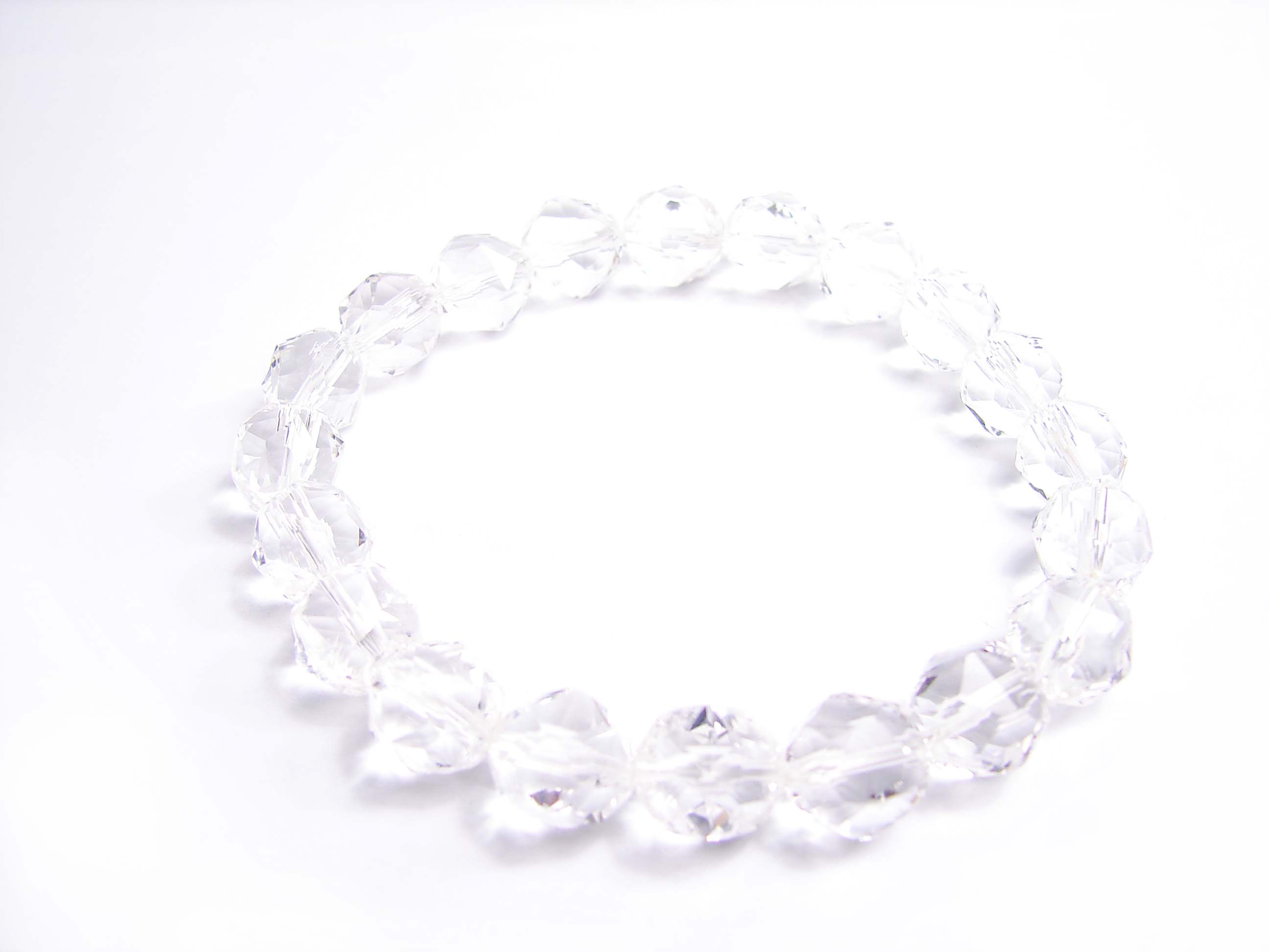 水晶10ｍｍ　キラキラ☆スターカット☆ブレスレット