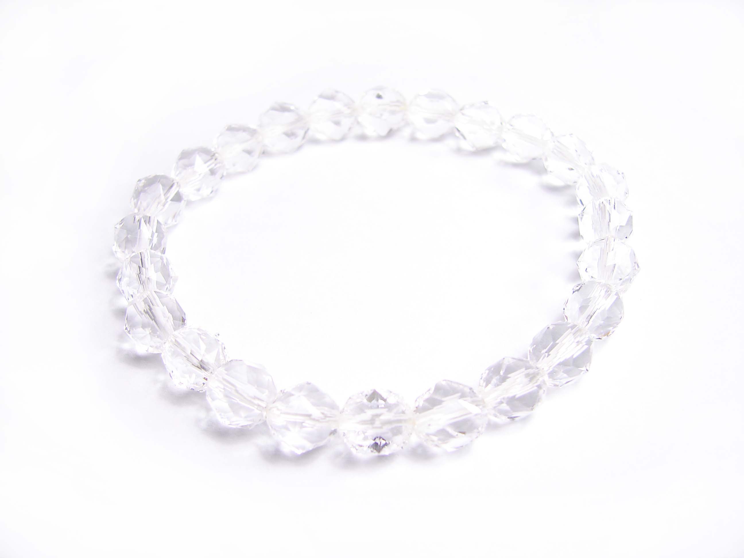 水晶8ｍｍ　キラキラ☆スターカット☆ブレスレット