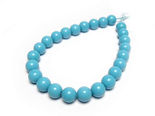 シンセティック ターコイズ　ラウンド　8mm　1/2連（25玉）