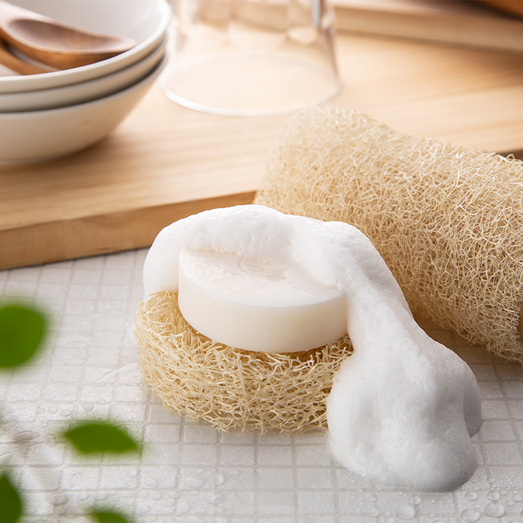 ≪メール便対応≫国産へちま石けんトレイ　直径5～8cm×厚2.5cm  へちまここち