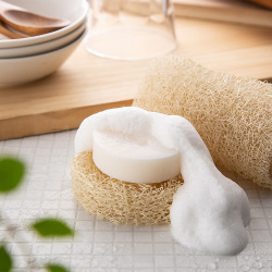 ≪メール便対応≫国産へちま石けんトレイ　直径5～8cm×厚2.5cm  へちまここち