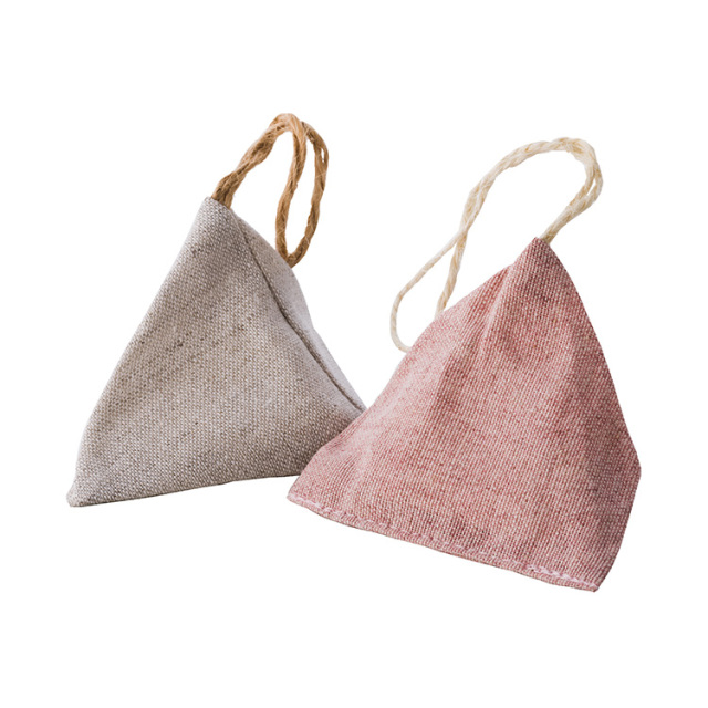 2309-9  手のひら巾着サシェ 香り袋  てんとう虫とクローバー グリーン 2309-9 手のひら巾着サシェ 香り袋 てんとう虫とクローバー