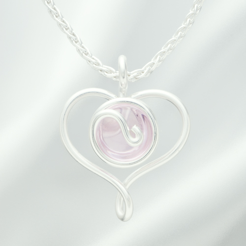 オープンハート ピンク