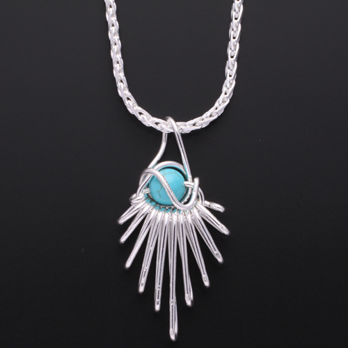 SP フェニックスフェザー　ターコイズ6mm