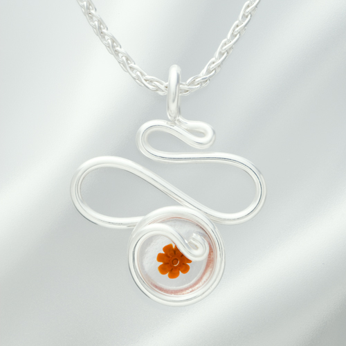 ビッグウェーブ フラワー　オレンジ