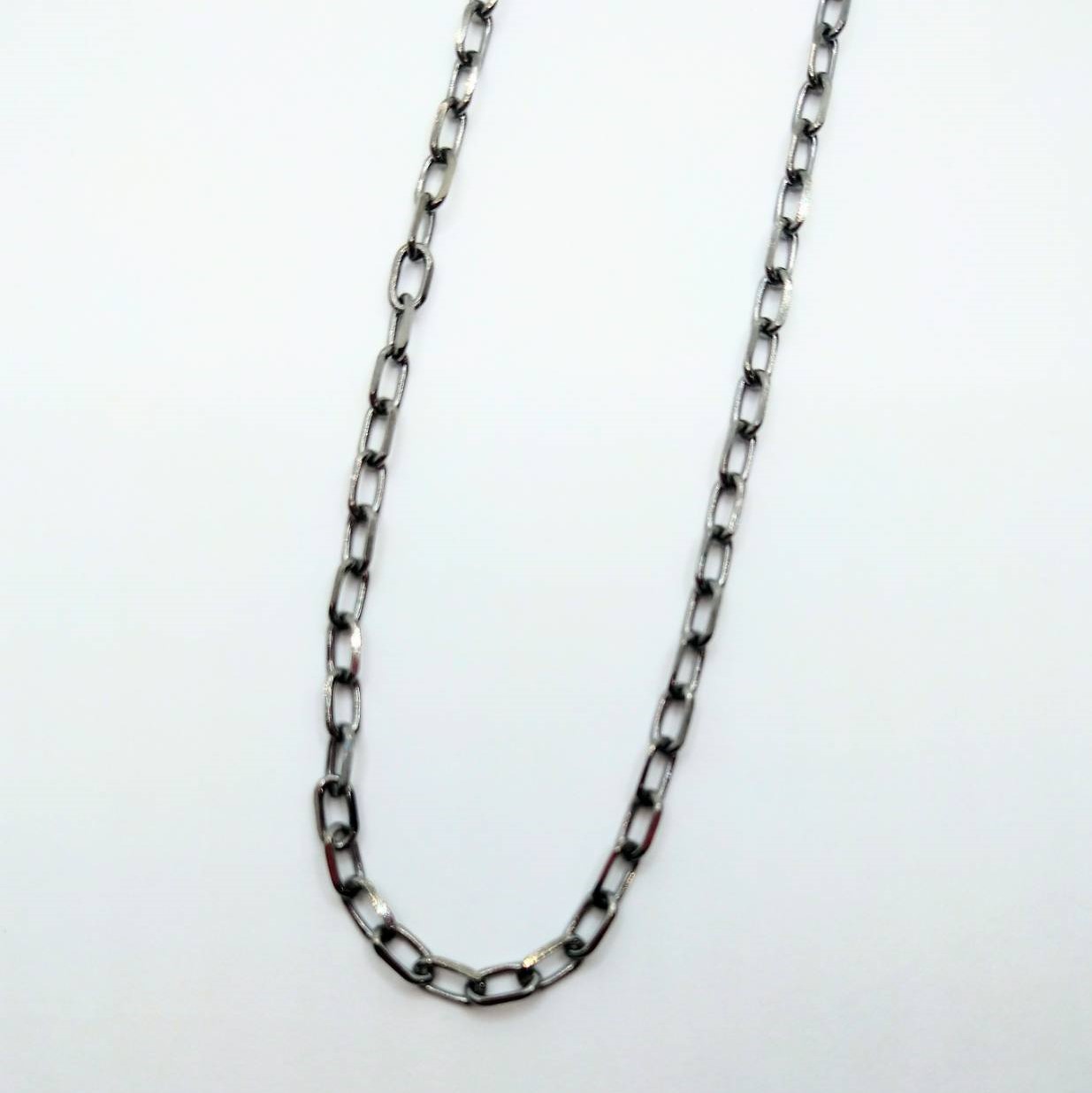 アズキ角 チェーン 50cm ブラックコーティング