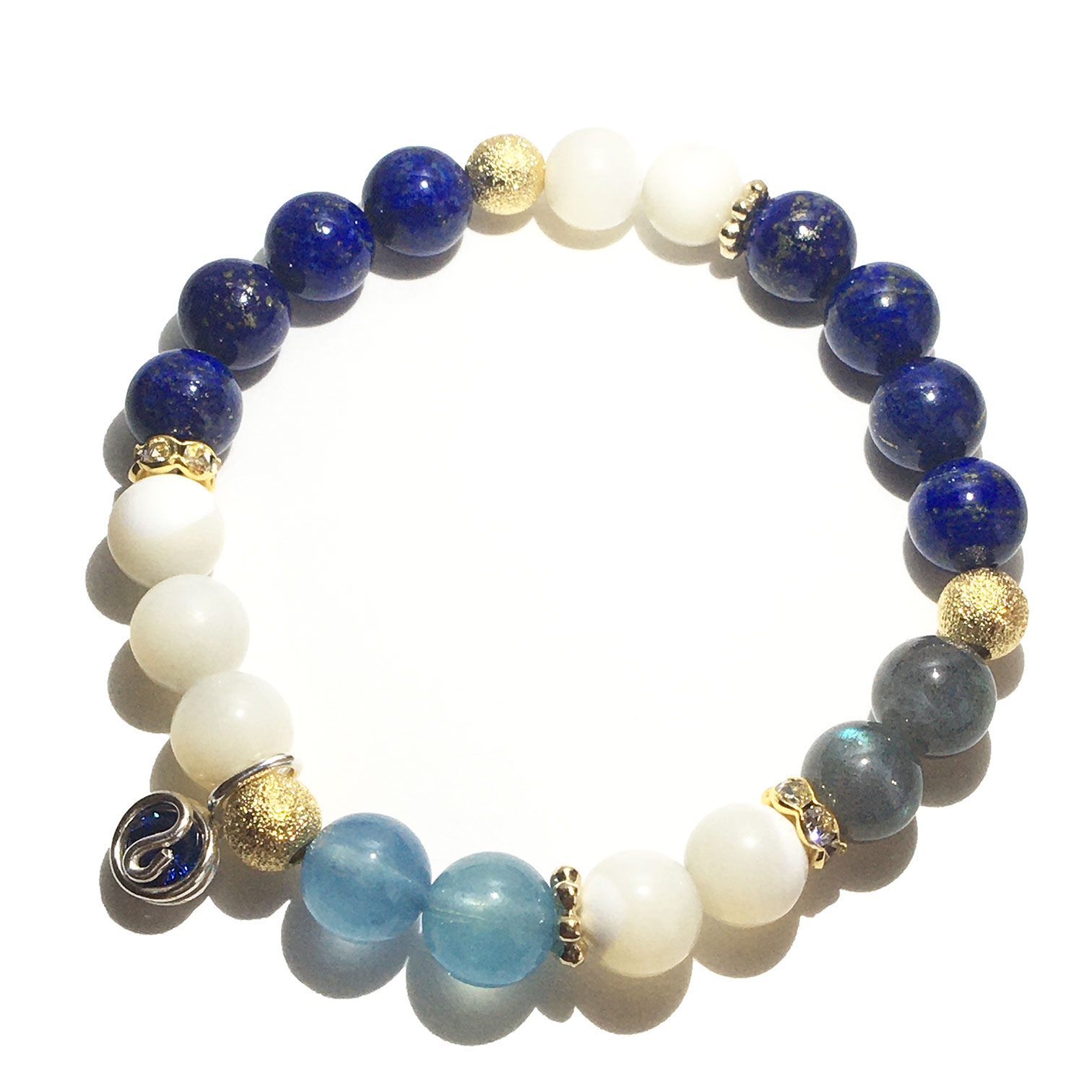 ブレスレット　チャーム　天然石 Amazon.co.jp: チャームブレスレット 天然水晶ブレスレット 8mm アクア