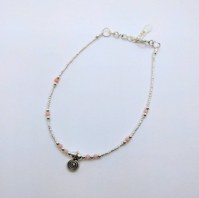 シルバー ピンクコーラル ブレスレット　BL0145PKCR