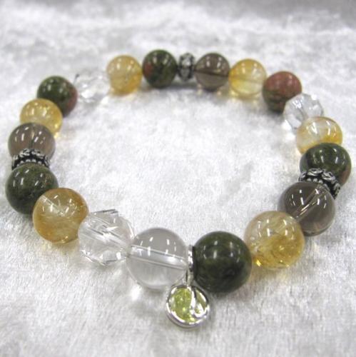 パワーストーン ブレスレット 天然石 グリーン06 (10mm珠) アイランド