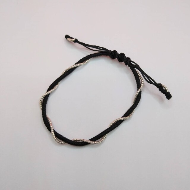 シルバー ビーズ ブレスレット　WBL0778BK