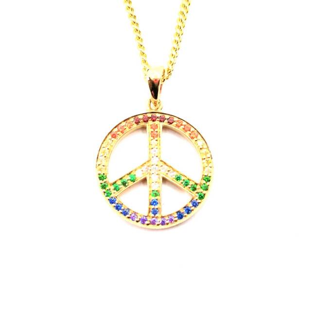 K18 GL レインボー ピース