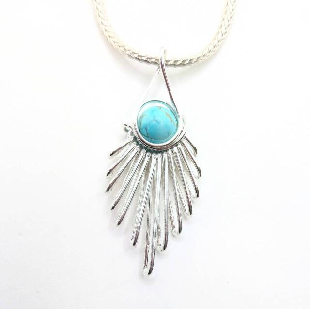 albatory　ターコイズ付フェザーセット SP フェニックスフェザー ターコイズ8mm