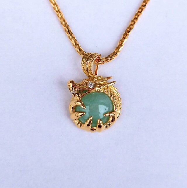 K18 ダイヤドラゴン 翡翠