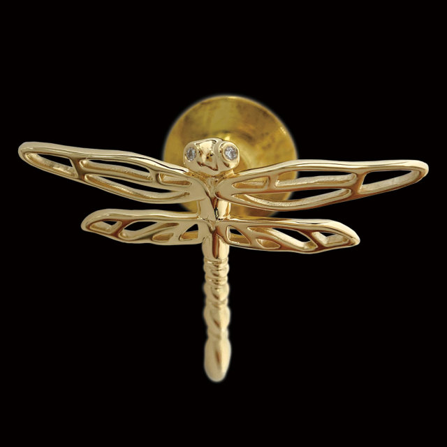 K18ドラゴンフライ　ブローチ