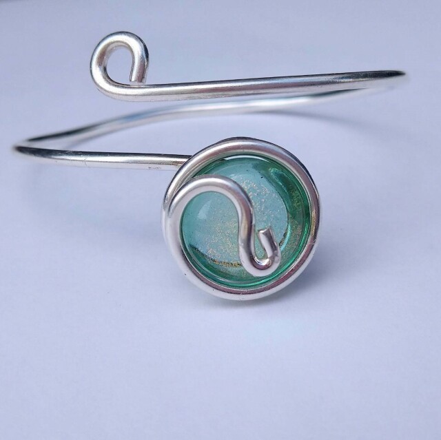 バングル　ダイクロ　シーオブラブ(シーグリーン)