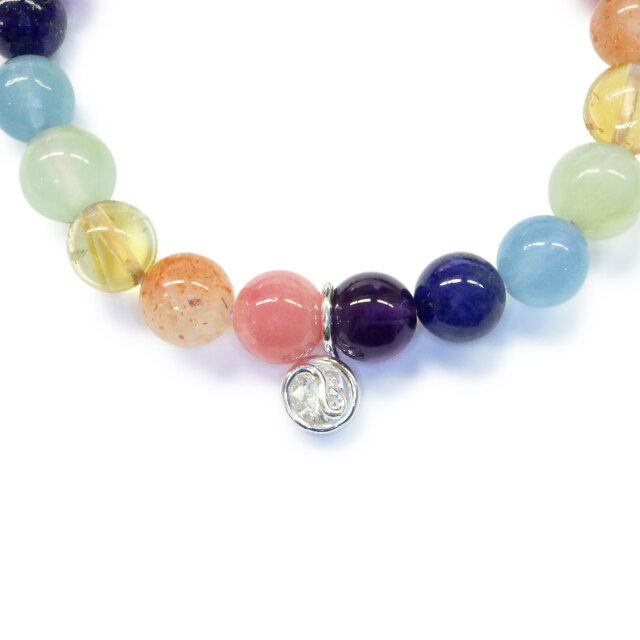 ブレスレット　チャーム　天然石 天然石ブレスレットチャーム付 チャクラ01 女性用