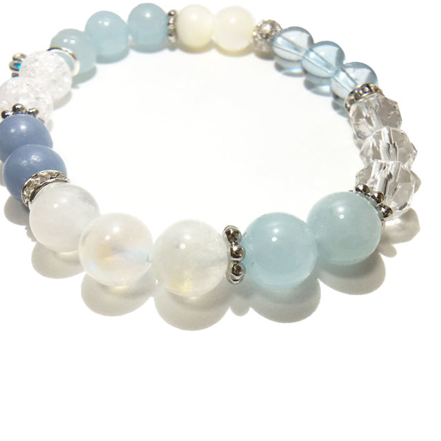 パワーストーン ブレスレット 天然石 ライトブルー08 アイランド