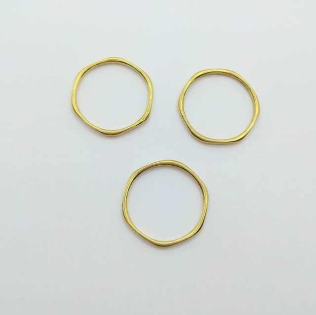 よしよし　ハンドメイド　真鍮　飾り　輪っか　リング　4種類　21個 2505600400.jpg