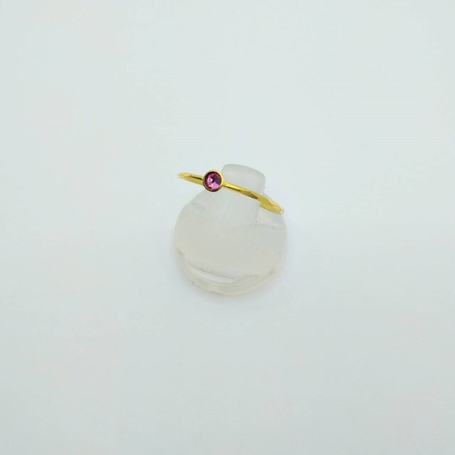 真鍮リング　No.13　ピンク