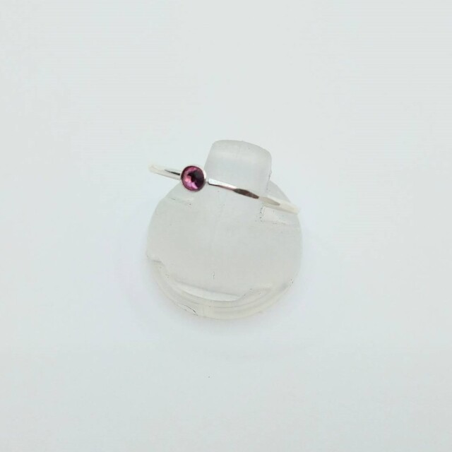 シルバーリング　No.13　ピンク