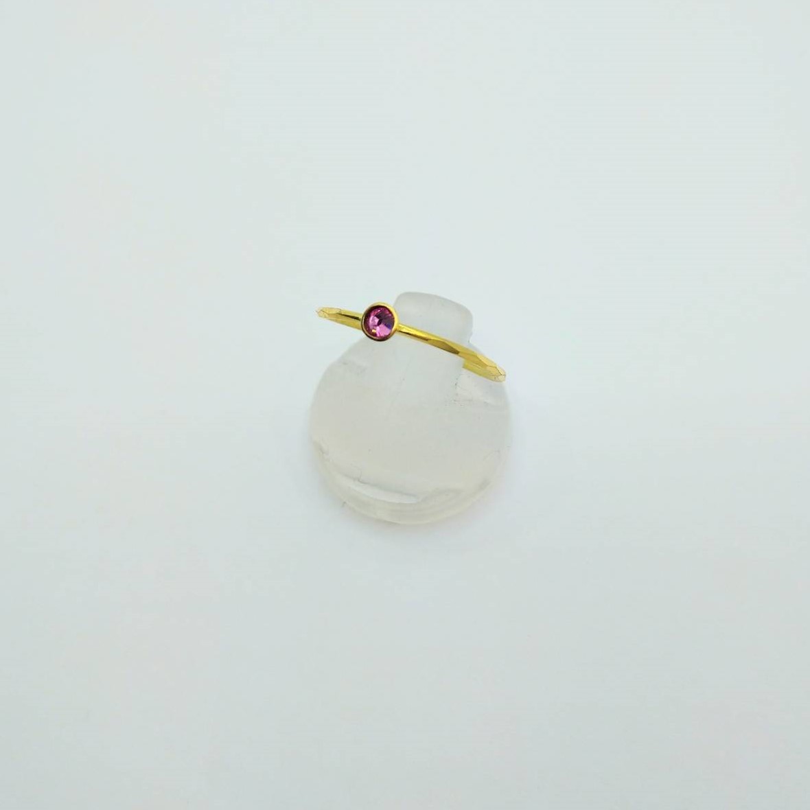 真鍮リング　No.13　ピンク