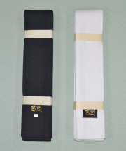 居合帯　７９Ａ　黒、晒　(日本製)