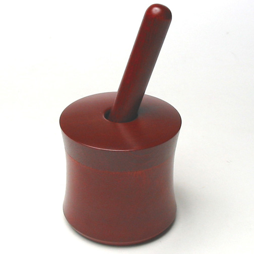 お茶ミル 茜 木製 漆塗り