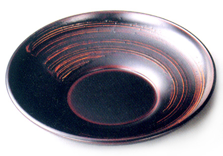 茶托 錆一筆 溜  漆塗り（製造中止）