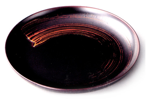 銘々皿 錆一筆 溜   漆塗り 取り皿・小皿（製造中止）