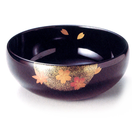 盛鉢 春秋 溜  漆塗り 中鉢（製造中止）