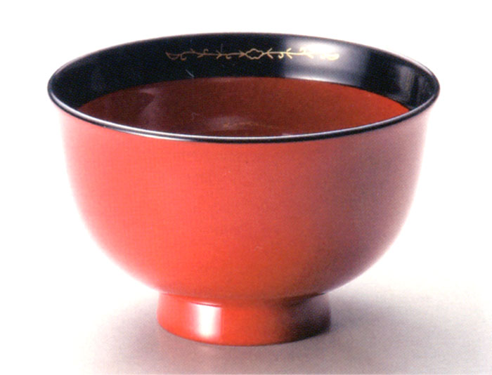 クリスマスファッション 汁椀 漆器の井助 木のお椀・味噌汁椀（製造中止） 漆塗り 木製 唐草 工芸品