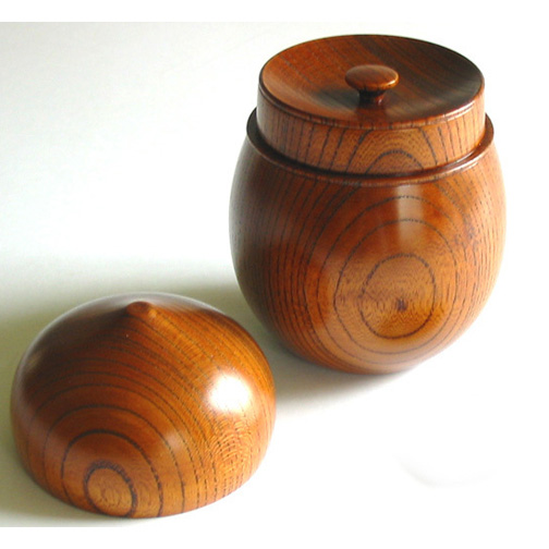 茶入れ 欅 茶筒 木製 漆塗り 漆器の井助