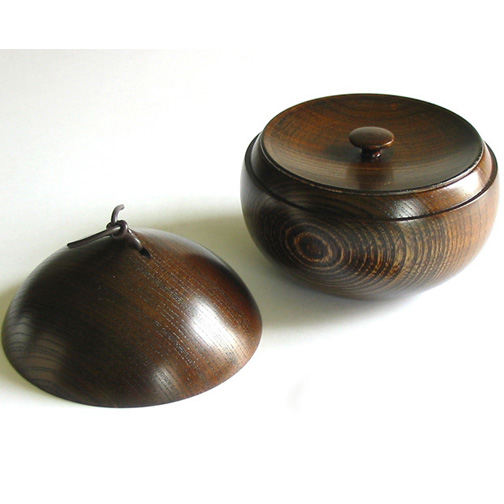 茶入れ 欅 茶筒 木製 漆塗り 漆器の井助