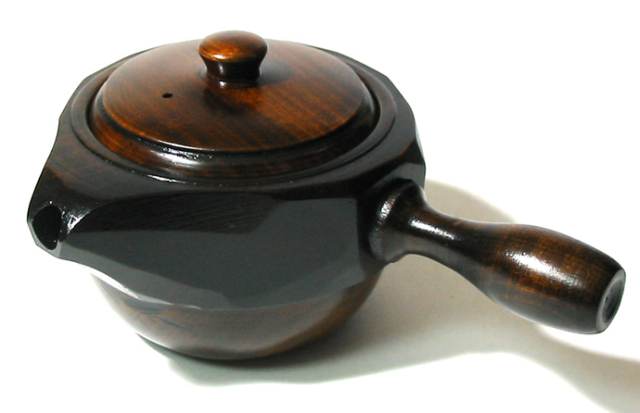 急須 栃 神代スリ 大  木製 漆塗り（製造中止）