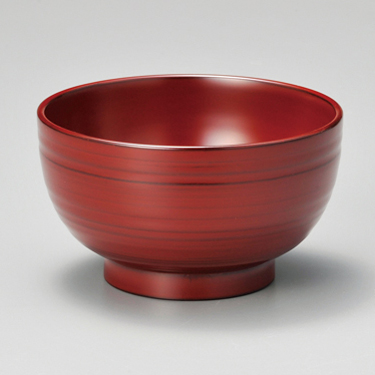 お好み椀 筋入 溜/古代朱 木製 漆塗り (製造中止) 漆器の井助