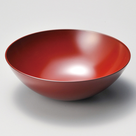 逸品　根来塗　三稜盛器揃　越前漆器？　大鉢　盛器　２点　美しい濃い朱色　未使用品 逸品 根来塗 三稜盛器揃 越前漆器？ 大鉢 盛器 2点 美しい濃い