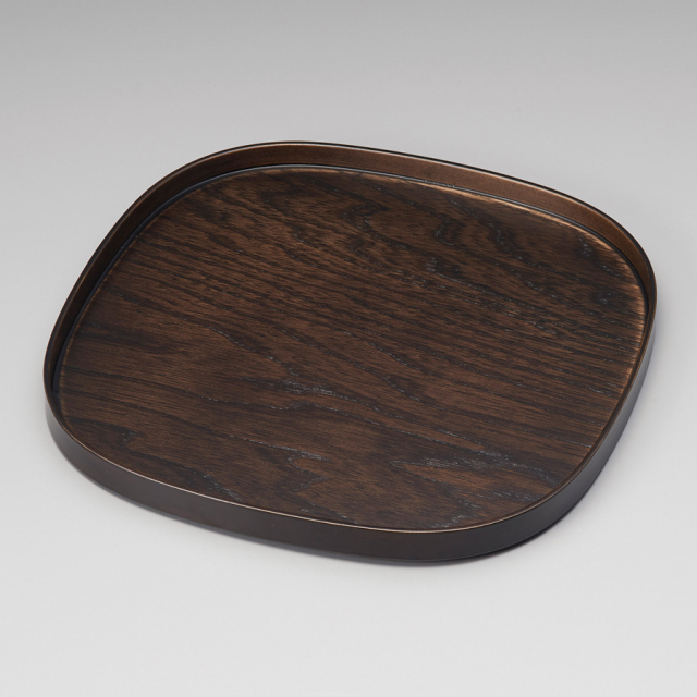 漆　肩身替わり　盆 加賀雅之 彫り盆/360×280 KA-19 | svale furniture