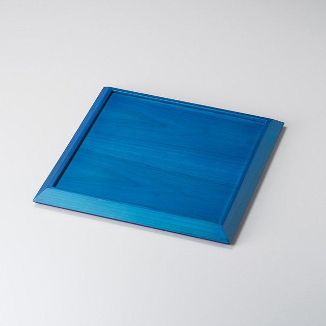 スクエアトレー Kyotarou BLUE standard/爽 木製 漆器の井助