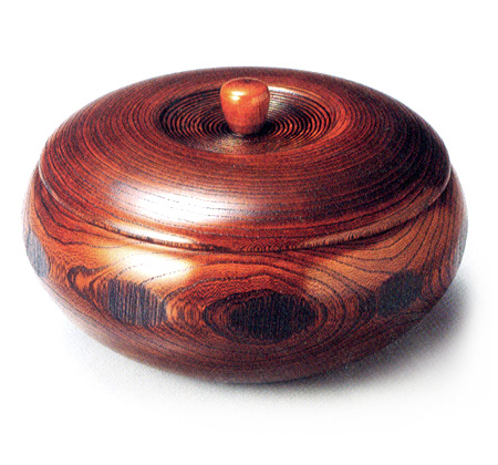 菓子器 ふき漆  木製 漆塗り 蓋付き鉢（製造中止）