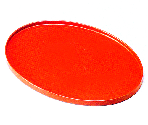 オーバル盆 洗朱  木製 漆塗り トレー（製造中止）