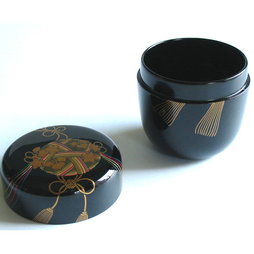 中棗 薬玉蒔絵 木製 漆塗り お茶道具【製造中止】 漆器の井助