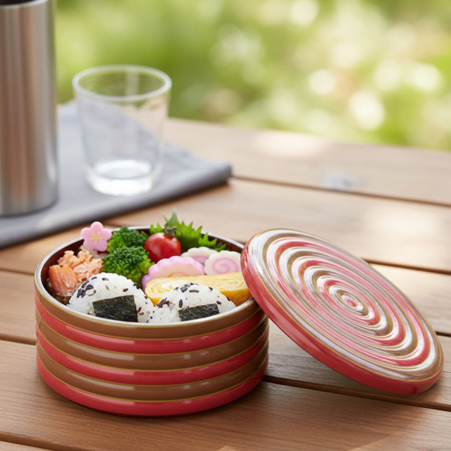 KOMA 一段重 弁当箱/ランチボックス 木製 漆塗りお重箱 漆器の井助