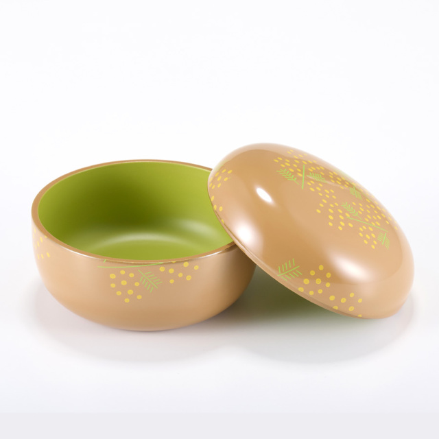 MIMOSA ボンボニエール 小 黒/白 漆塗り 漆器の井助