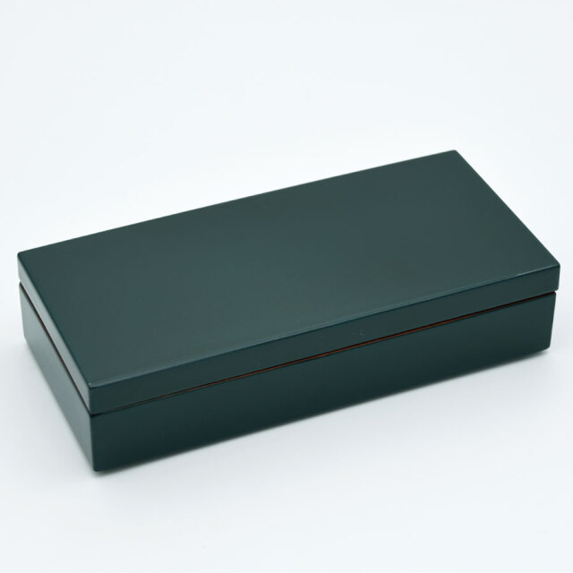 高級塗☆小物入れ 長手箱 IRO-IRO 紺/深紅 漆塗り ジュエリーケース 漆器の井助