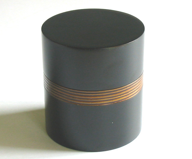 ほぼ未使用 茶道具 塗師 宗淋作 利休形 木製黒真塗 長板 共箱 茶道具