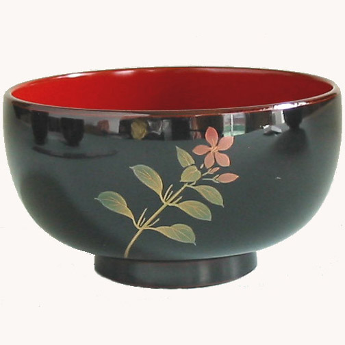 汁椀 誕生花 溜内朱 漆塗り 漆器の井助