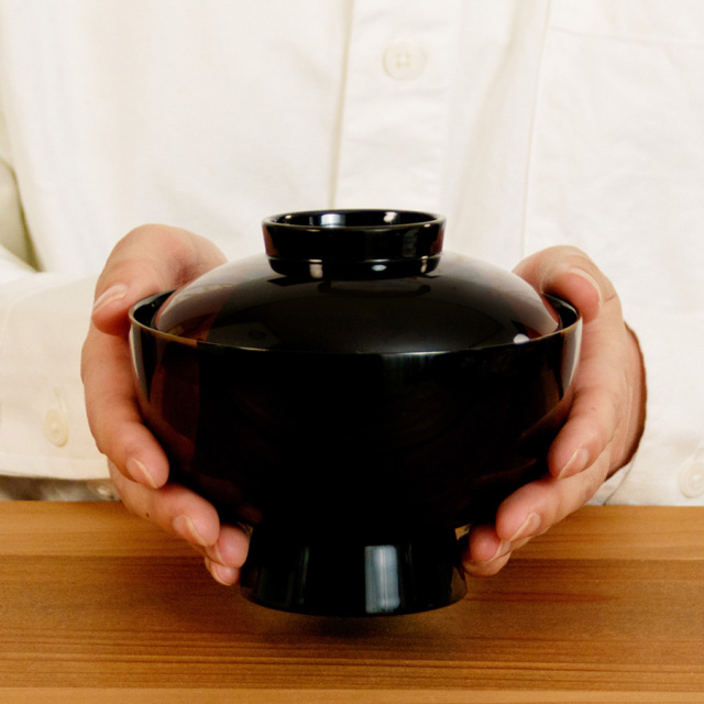 雑煮椀　日月白檀